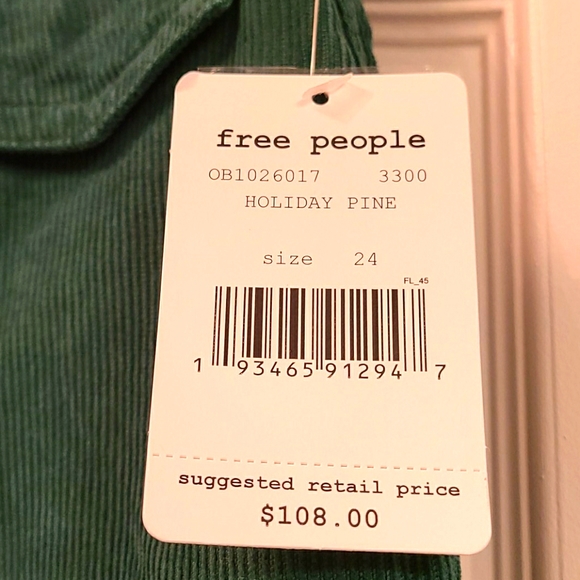 NWT Free People Aces High Straight Leg Corduroy - Picture 8 of 8